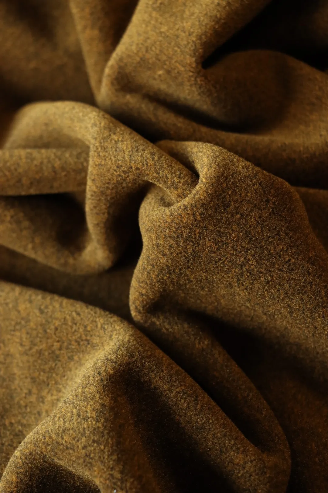 Heathered Dark Ochre Polartec Thermal Pro Double Sided Fleece