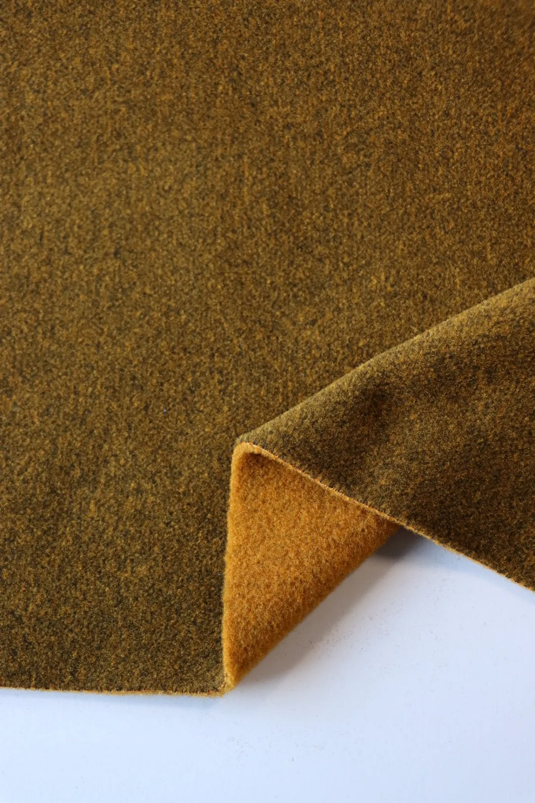 Heathered Dark Ochre Polartec Thermal Pro Double Sided Fleece
