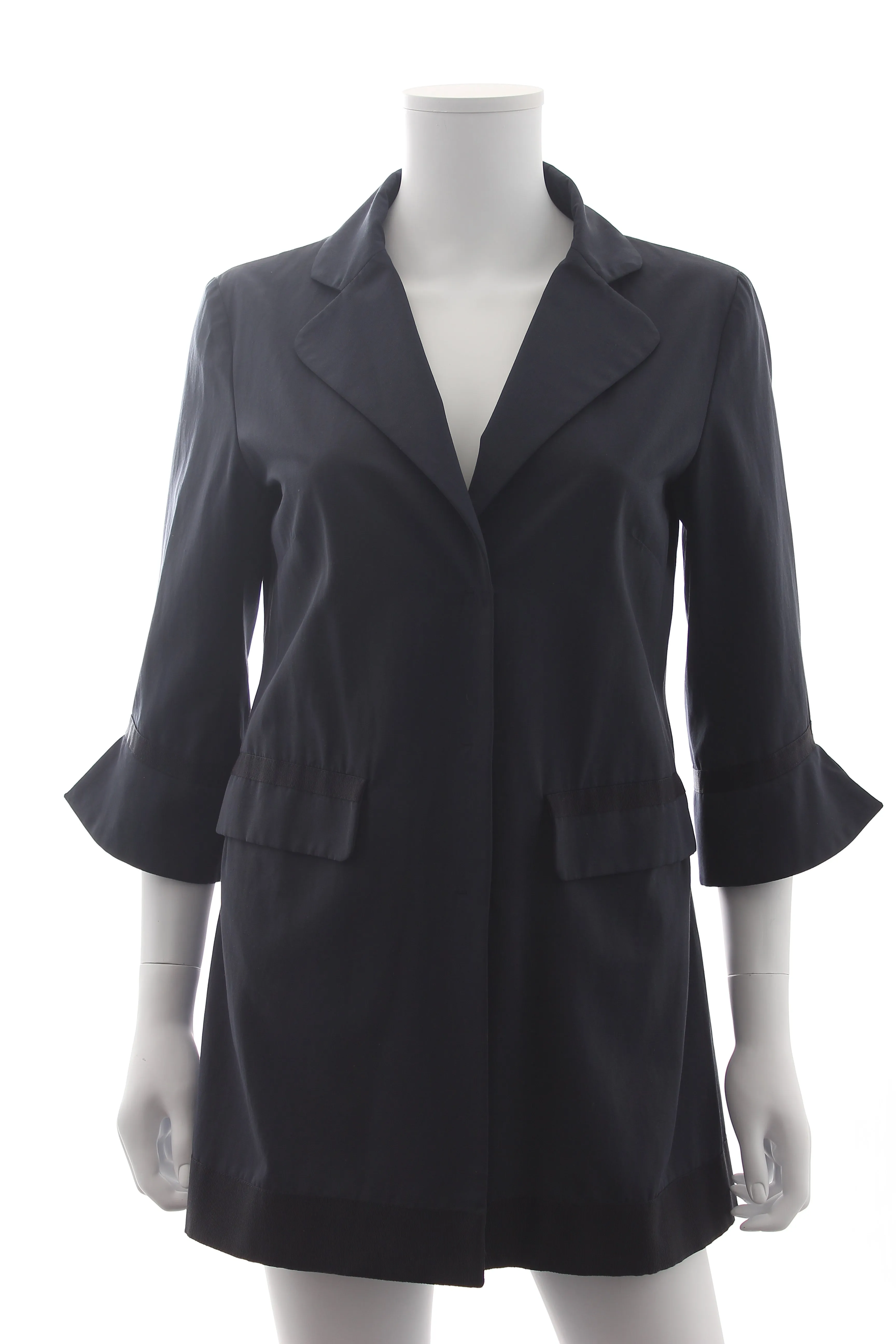 Herno Cropped Sleeve Cotton-Blend Jacket