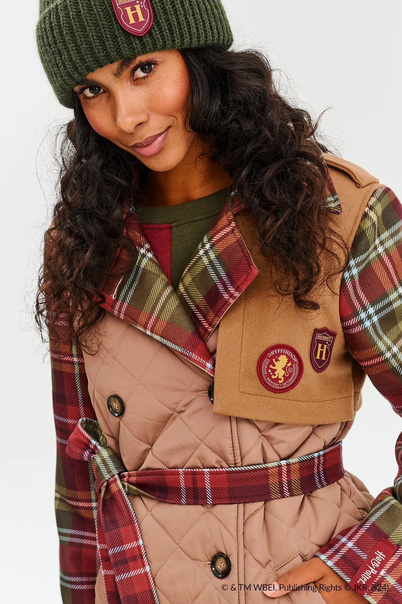 Hogwarts Journey quilted trench coat