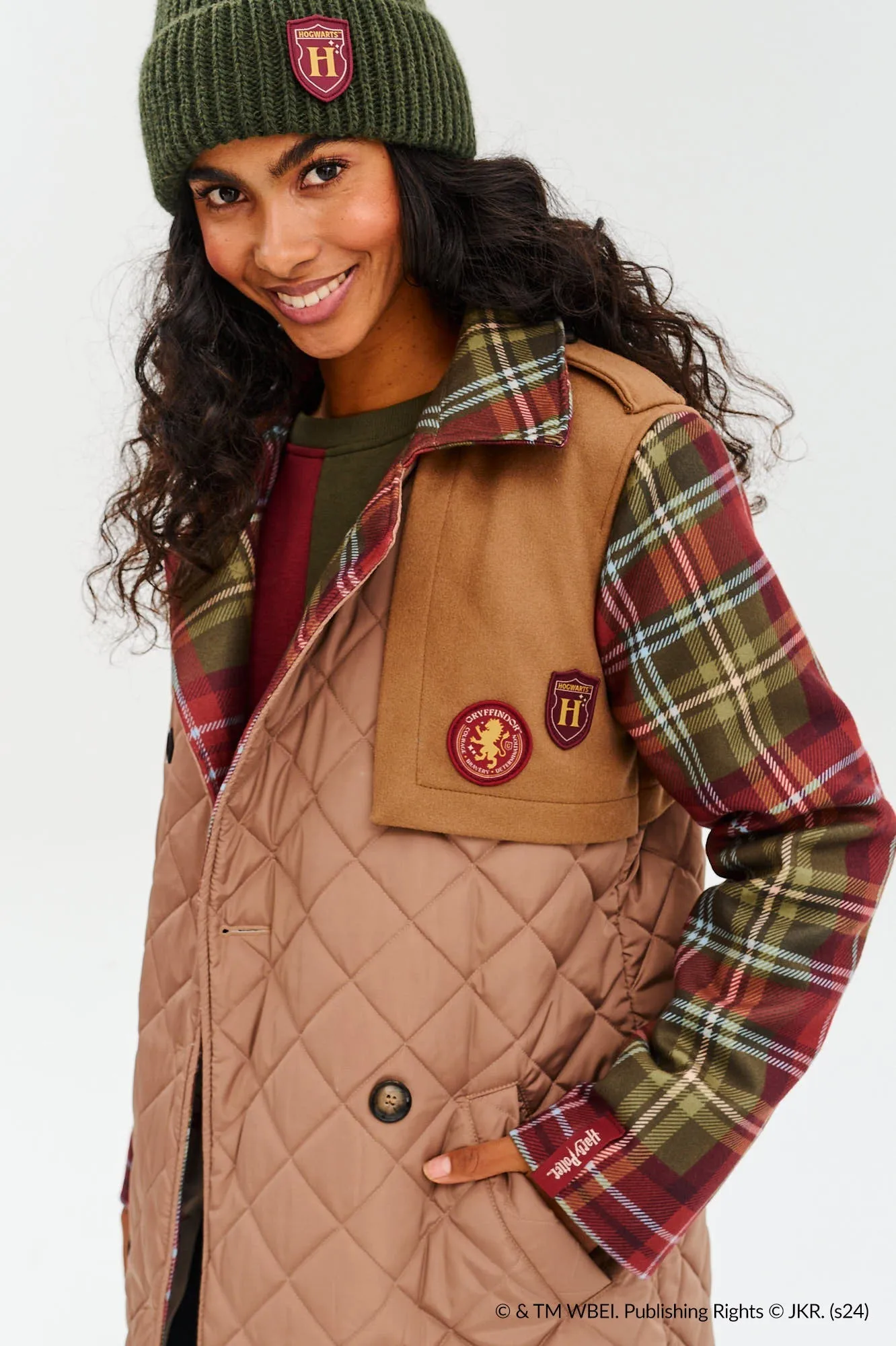 Hogwarts Journey quilted trench coat