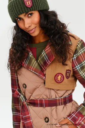 Hogwarts Journey quilted trench coat