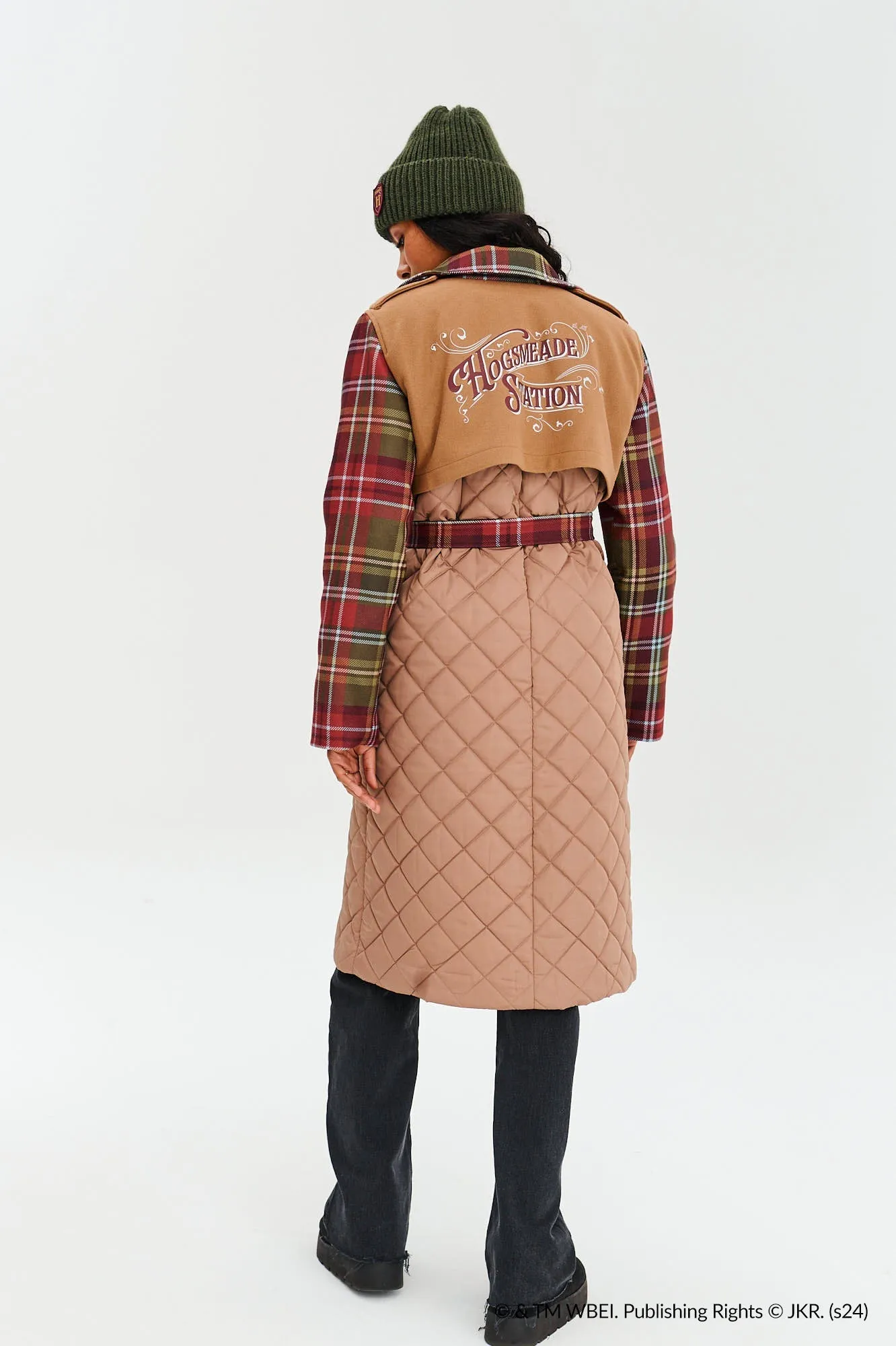 Hogwarts Journey quilted trench coat