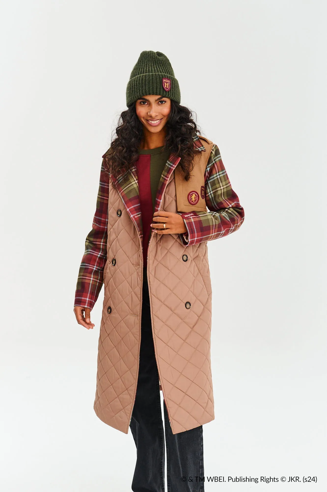 Hogwarts Journey quilted trench coat