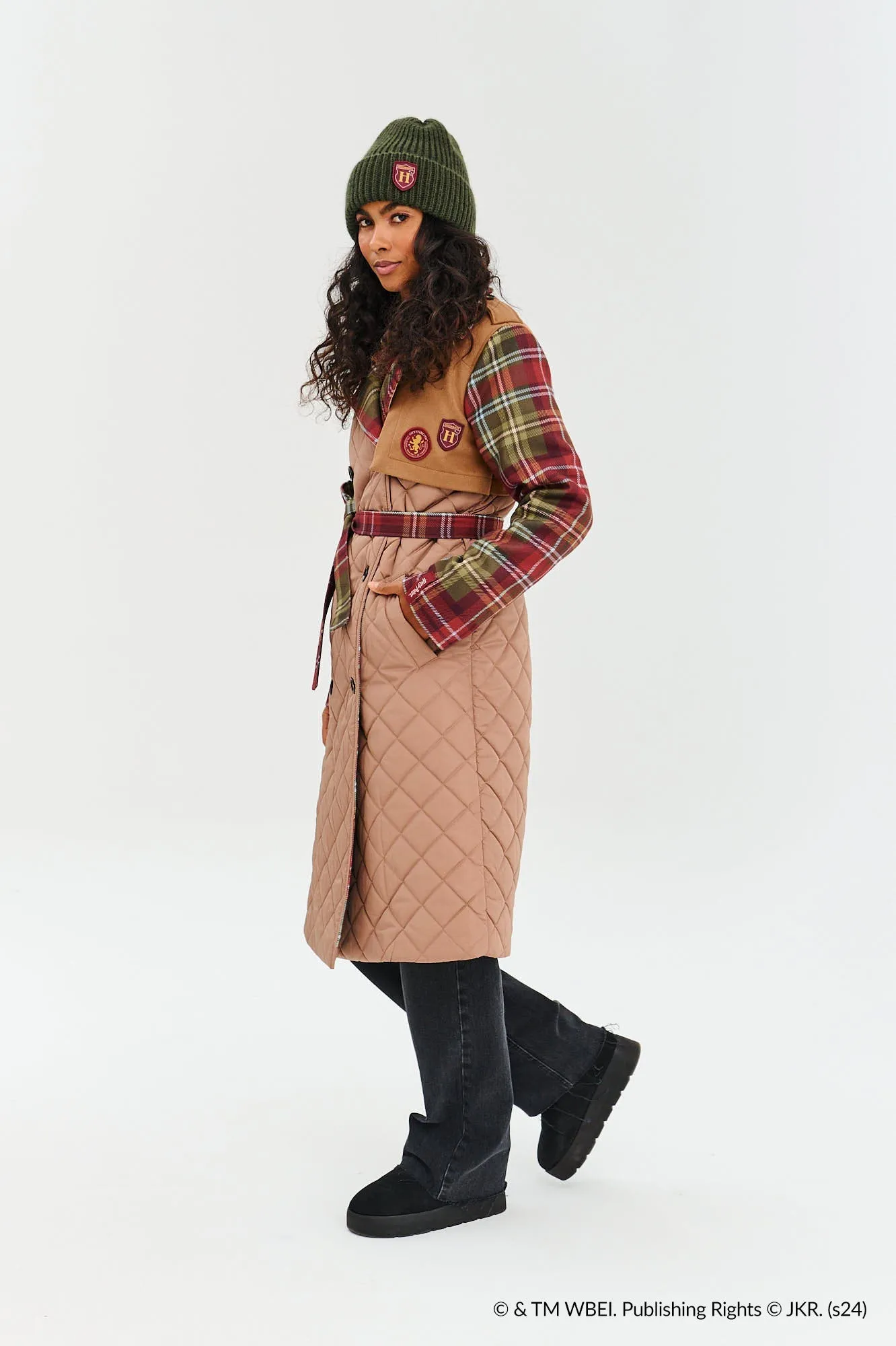 Hogwarts Journey quilted trench coat