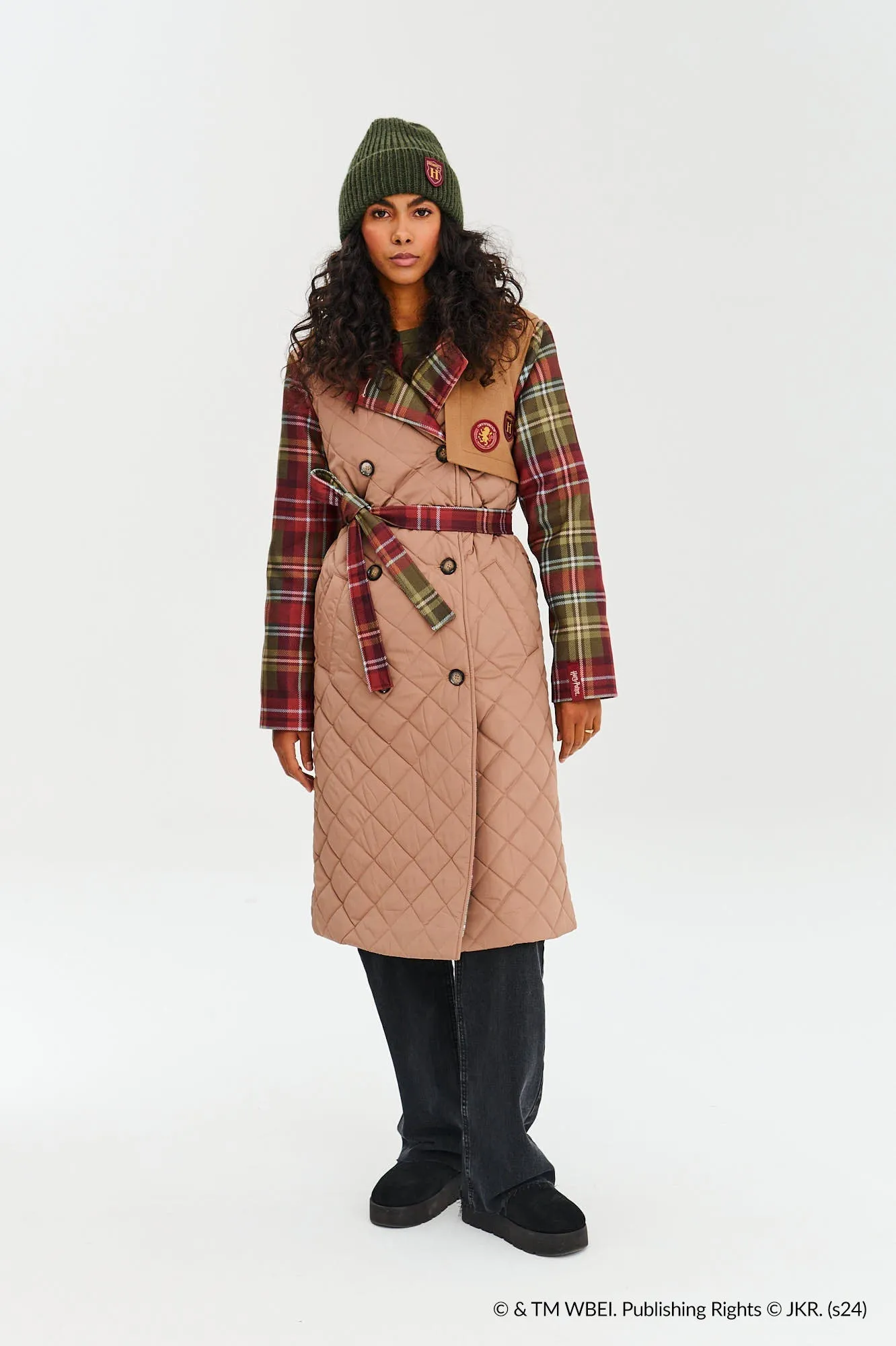 Hogwarts Journey quilted trench coat