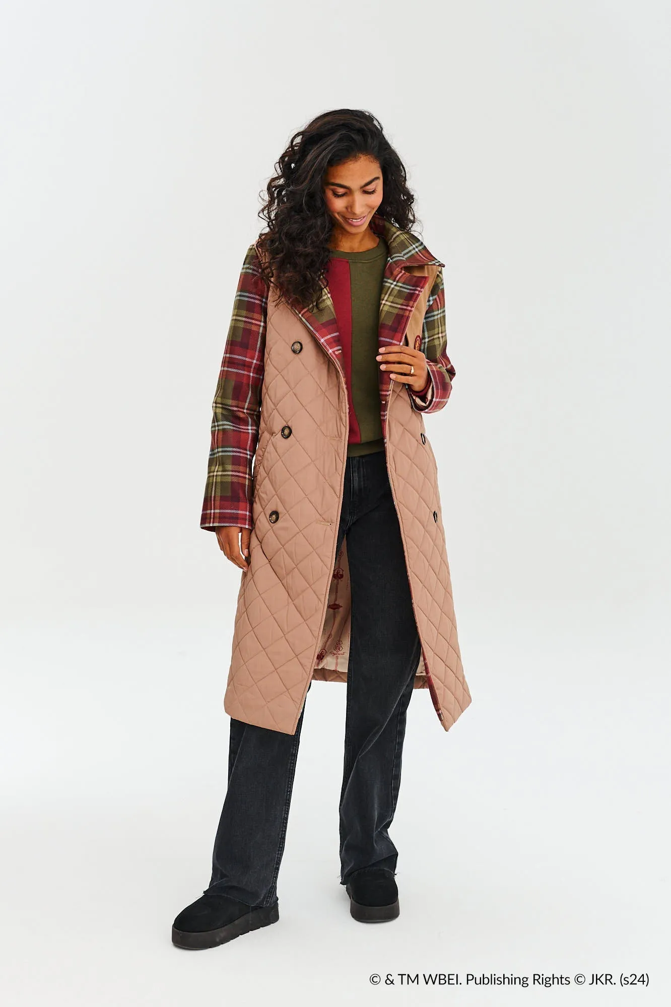 Hogwarts Journey quilted trench coat