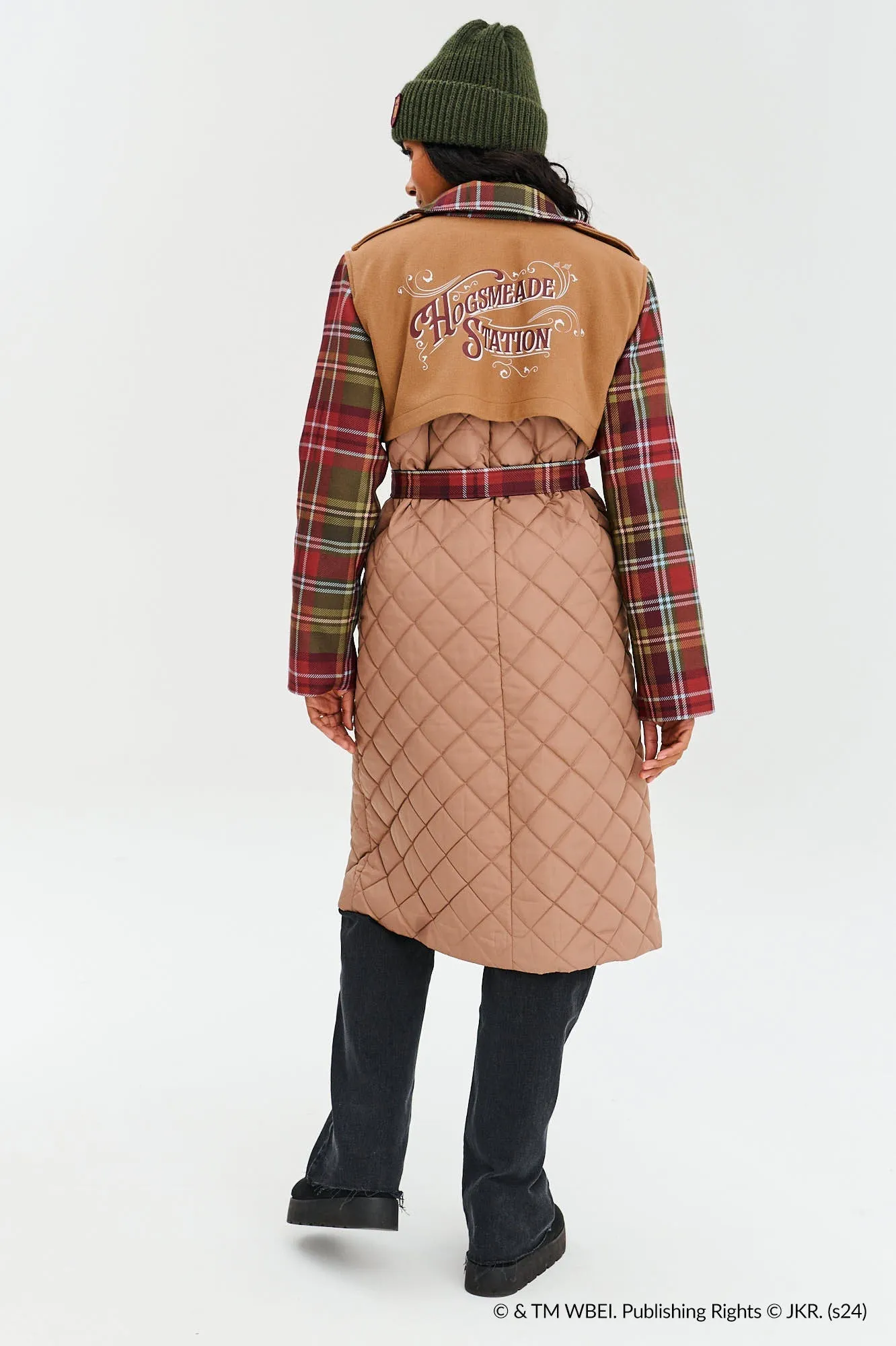 Hogwarts Journey quilted trench coat