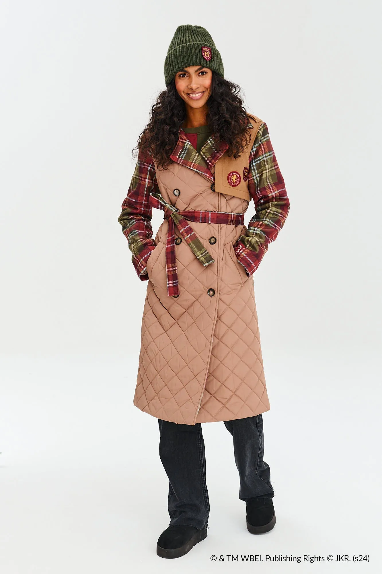 Hogwarts Journey quilted trench coat