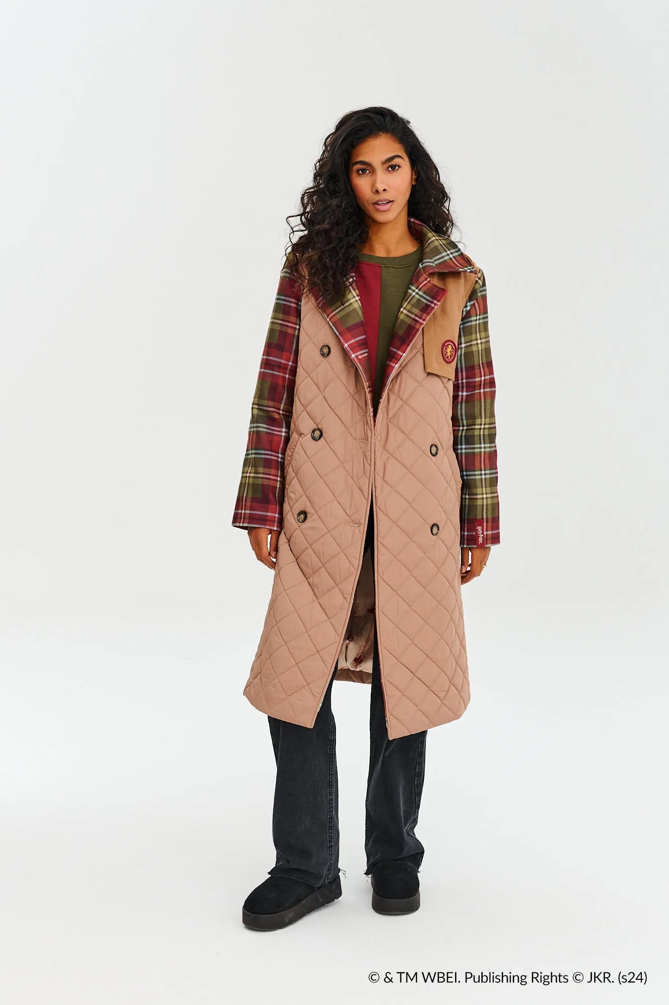 Hogwarts Journey quilted trench coat