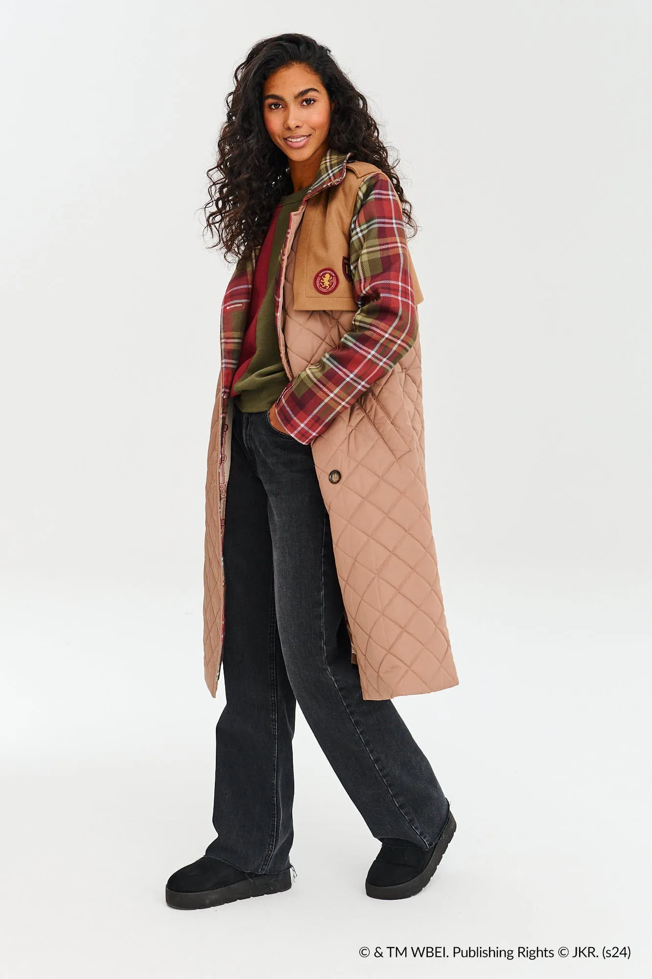 Hogwarts Journey quilted trench coat