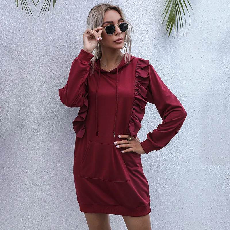 Hooded Lace Sweater Dress