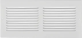 Imperial RG0341 Sidewall Grille, 11-1/4 in L, 5-1/4 in W, Steel, White :EA: QUANTITY: 1