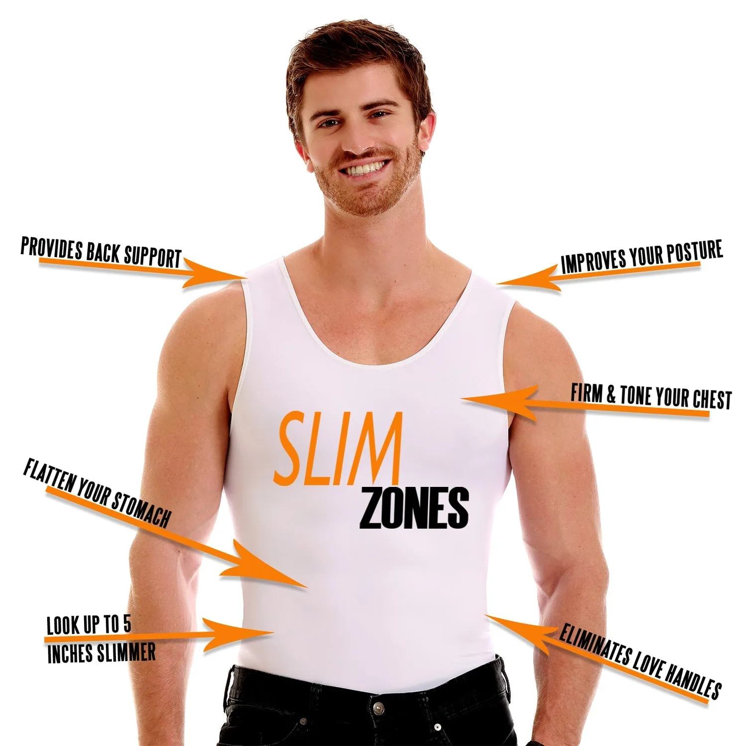 Insta Slim High Compression Muscle Tank MS0001 Made in USA