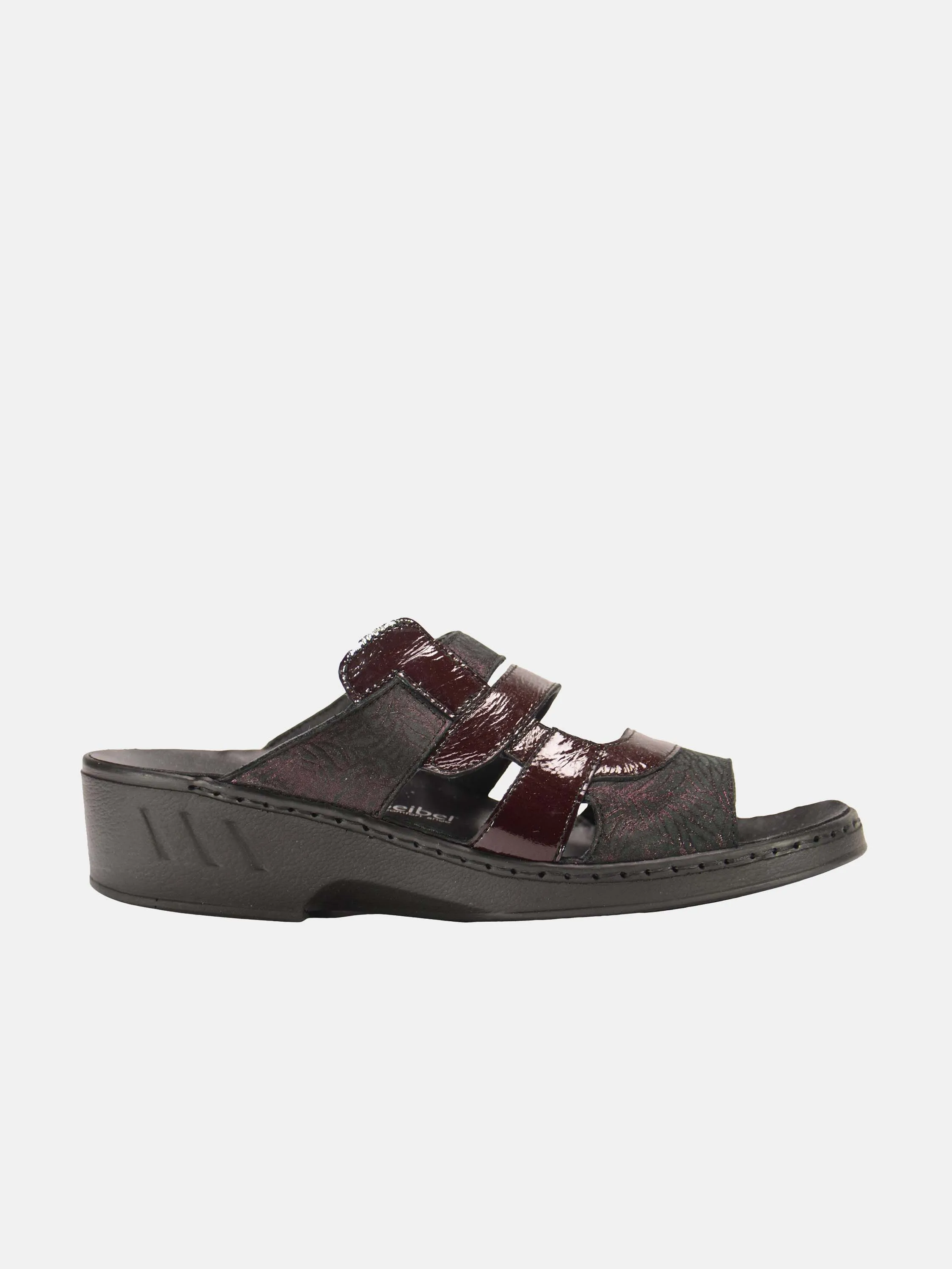 Josef Seibel Women's Patent Strap Slider Leather Sandals