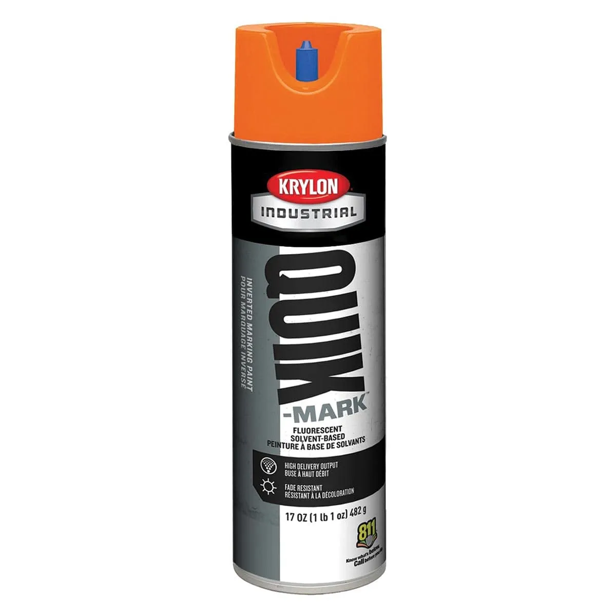 Krylon Quik-Mark Solvent-Based Inverted Marking Paint, Qty. 12
