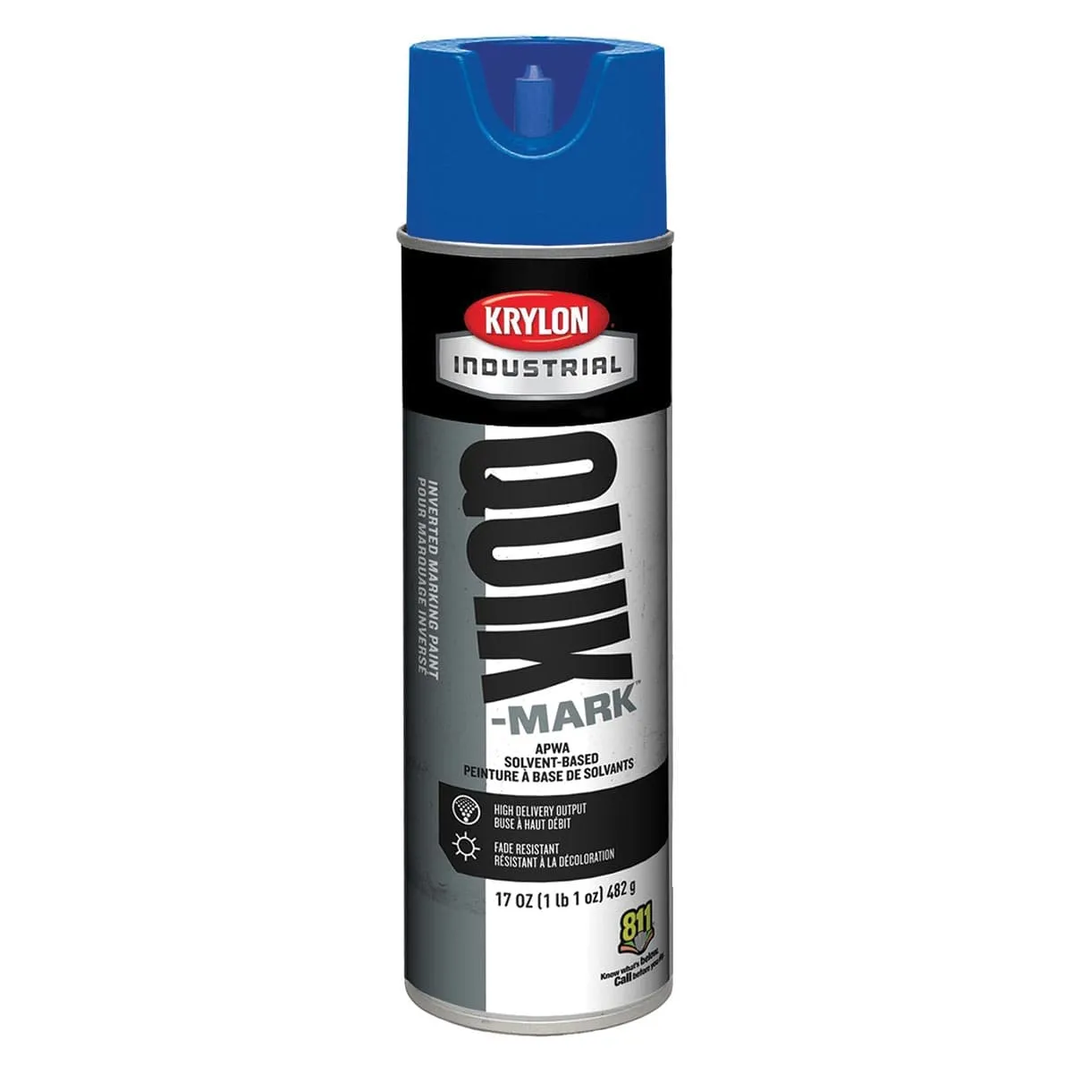 Krylon Quik-Mark Solvent-Based Inverted Marking Paint, Qty. 12
