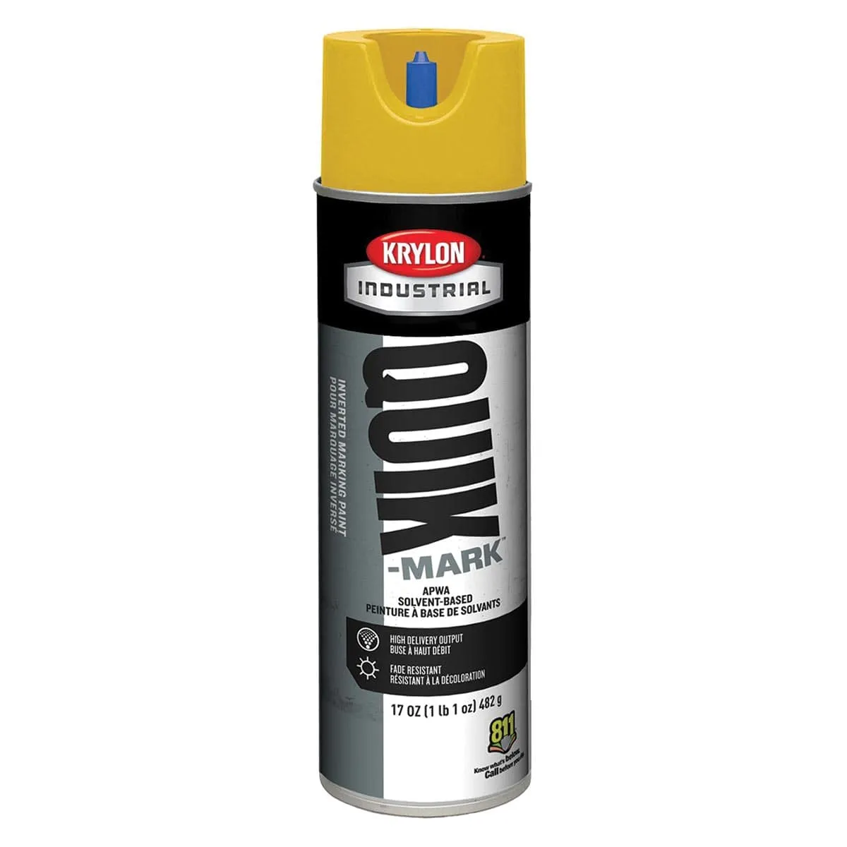 Krylon Quik-Mark Solvent-Based Inverted Marking Paint, Qty. 12