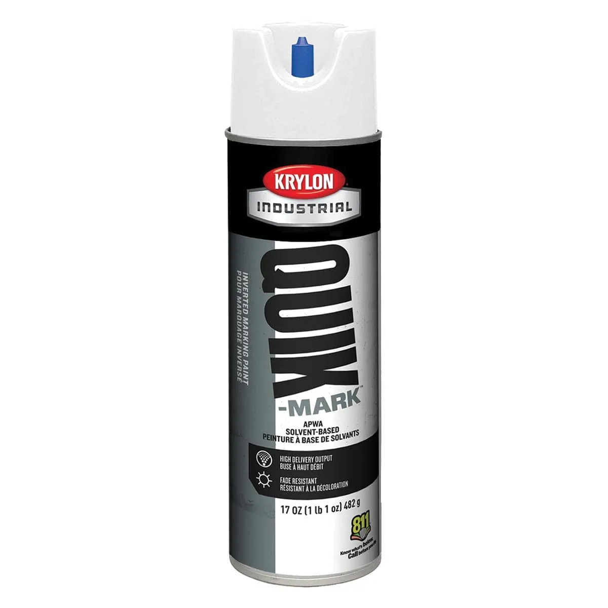 Krylon Quik-Mark Solvent-Based Inverted Marking Paint, Qty. 12