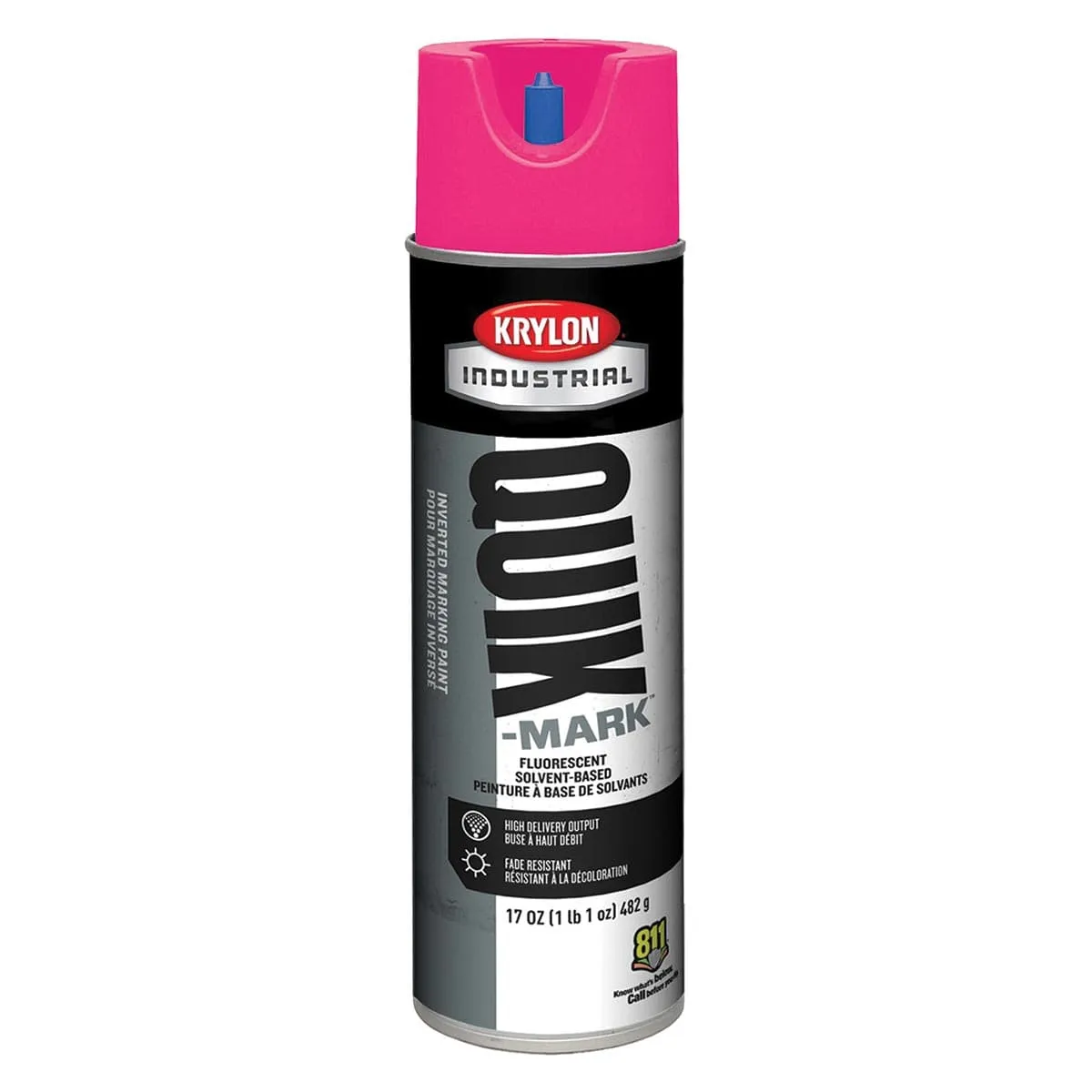 Krylon Quik-Mark Solvent-Based Inverted Marking Paint, Qty. 12