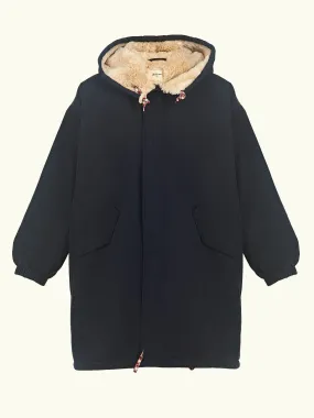 Laos Navy Faux Fur Lined Parka