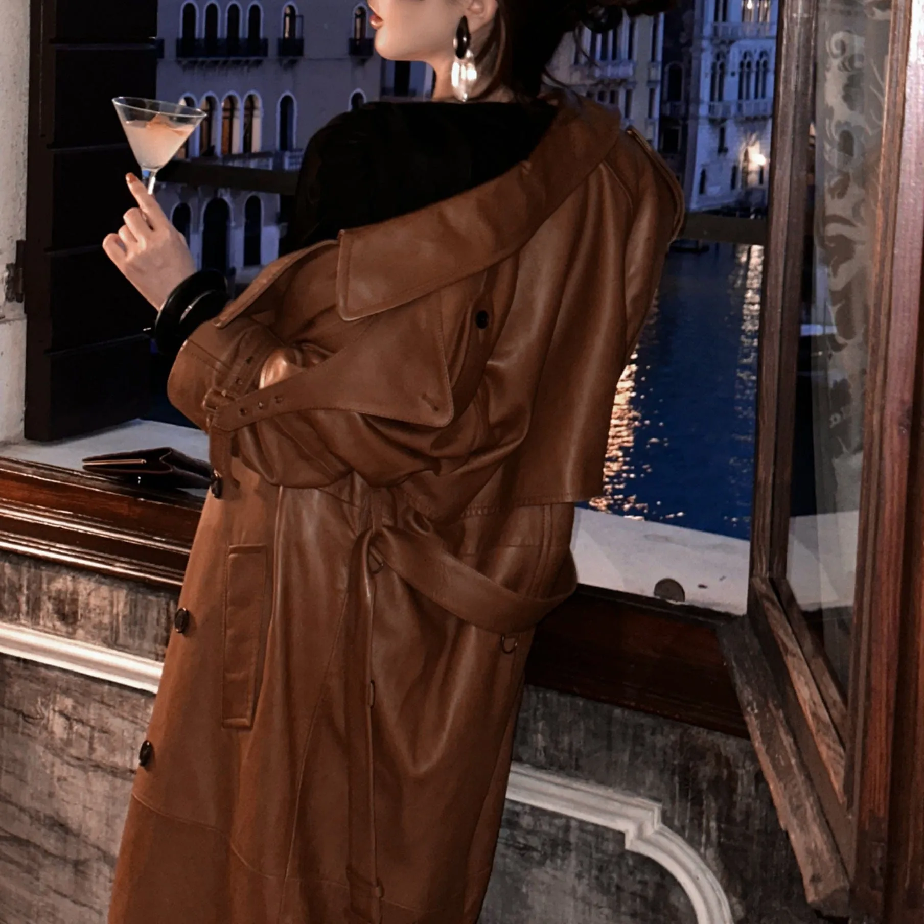 Leather Trench Coat