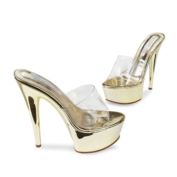 Liliana Mafia-6 Women Clear Stiletto High Heel Platform Sandals