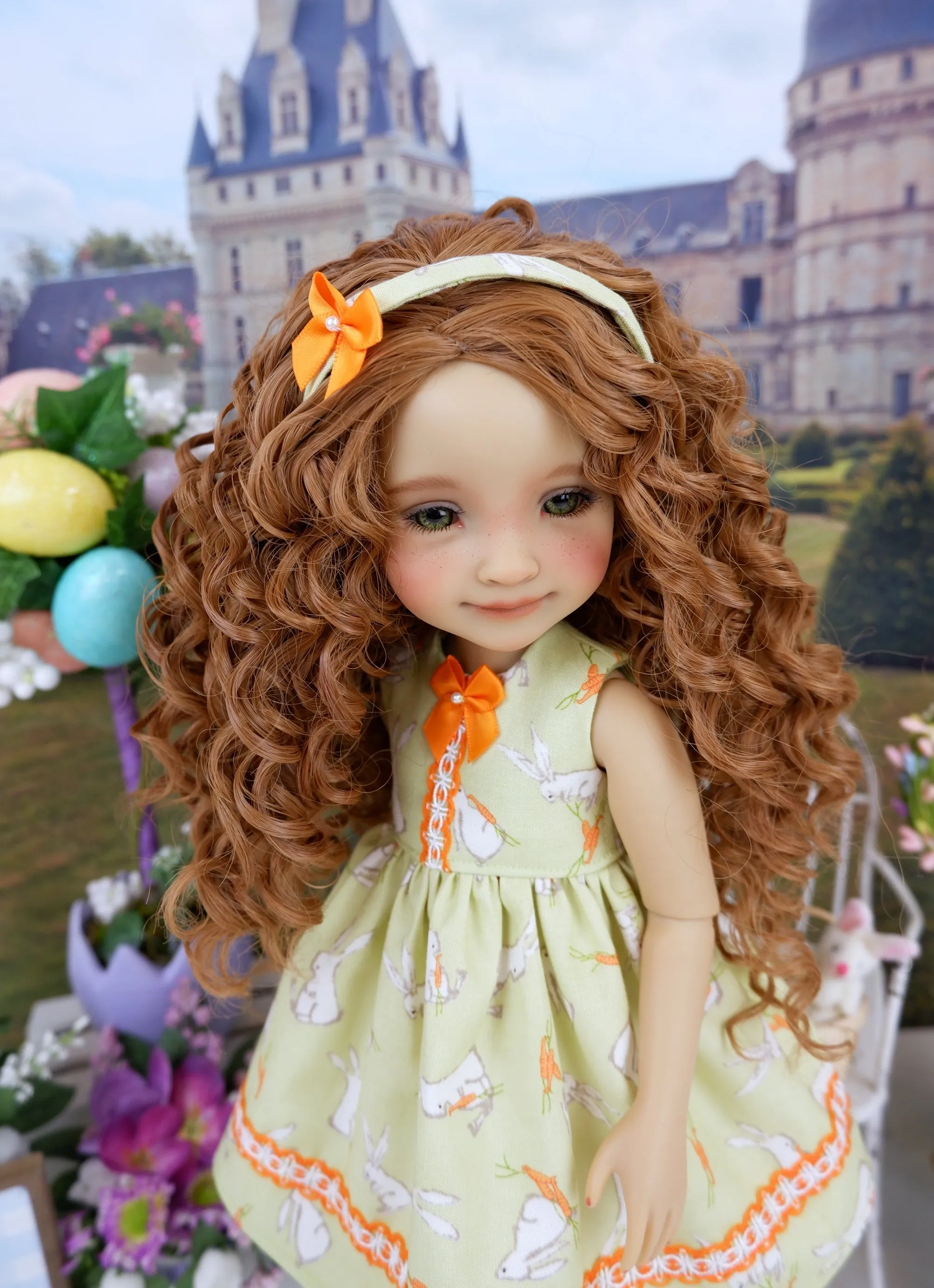Little Garden Bunny - dress and sweater with shoes for Ruby Red Fashion Friends doll