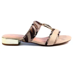 Lunar Fleur ladies Backless Snake Trim Sandal