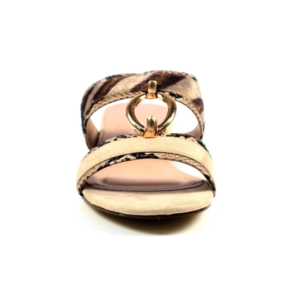 Lunar Fleur ladies Backless Snake Trim Sandal