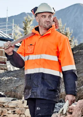 Mens Hi Vis Basic 4 In 1 Waterproof Jacket