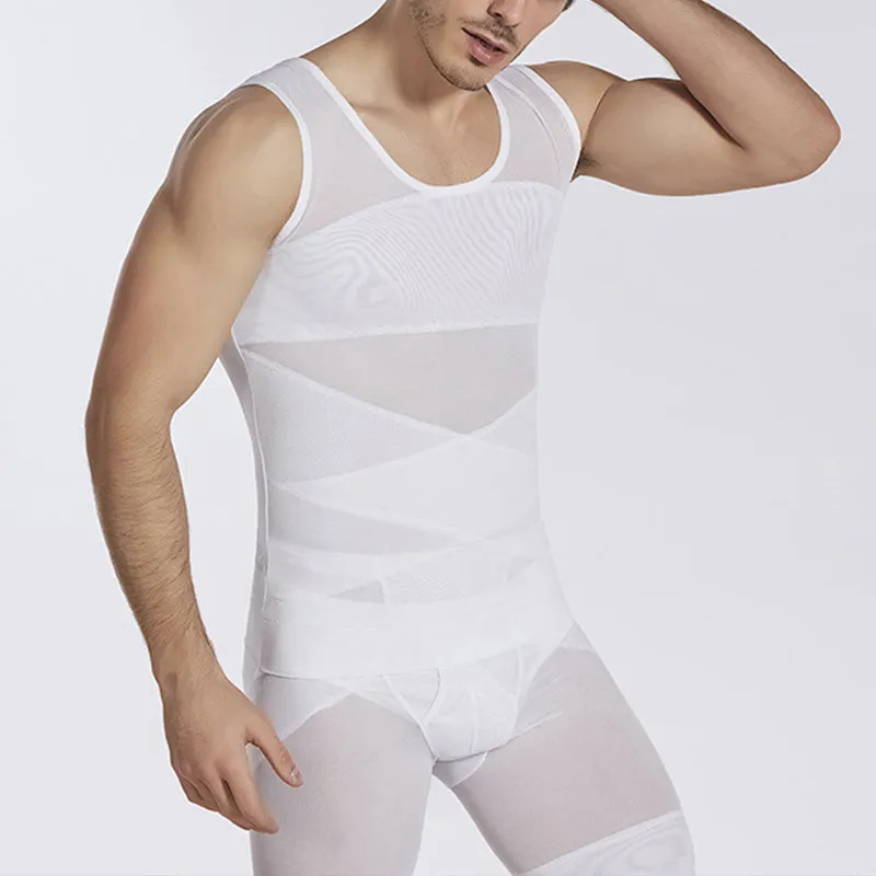 Men's High Stretch Mesh Body Shaping Tank Top