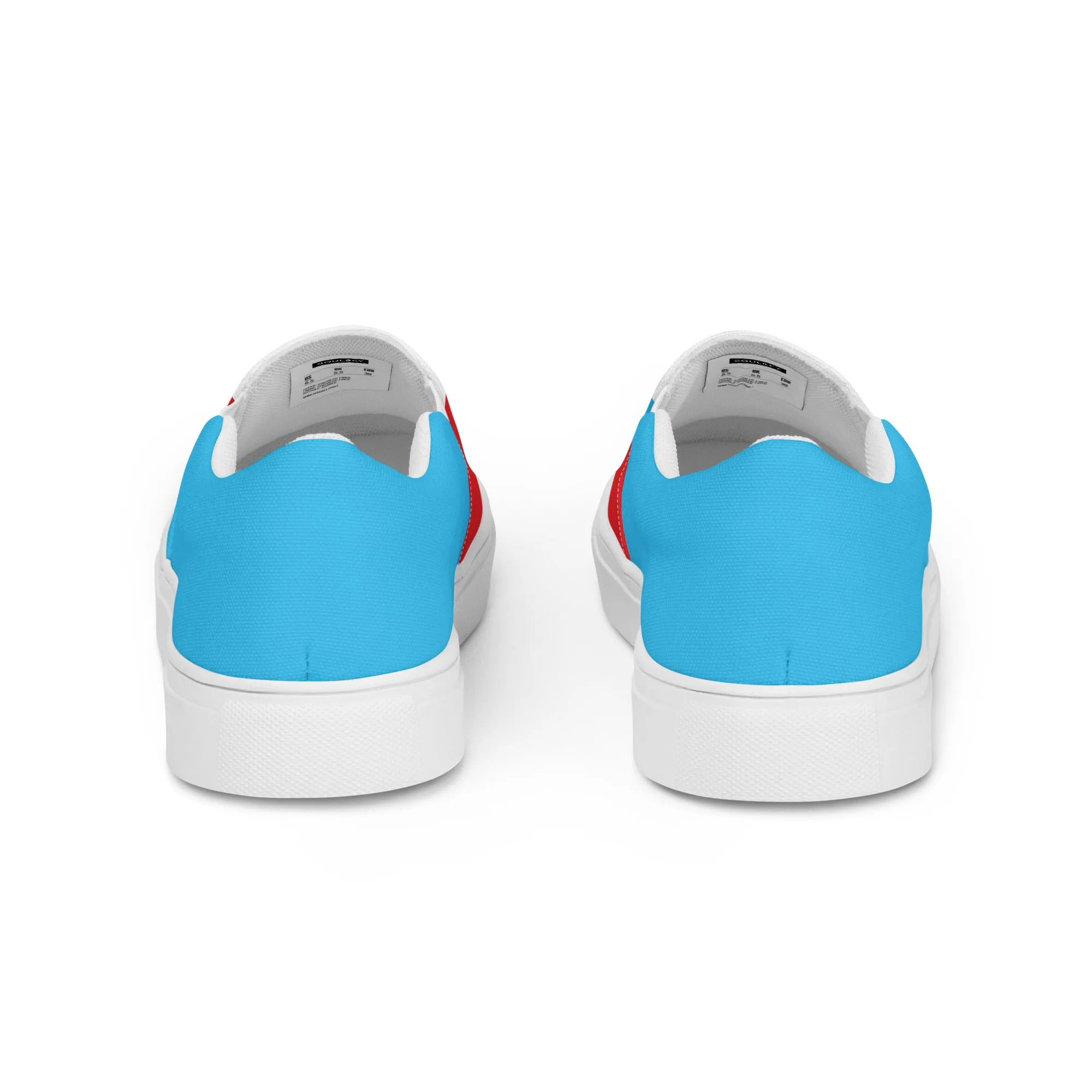 Men’s Slip-On Canvas Shoes (Red, Turquoise, White)