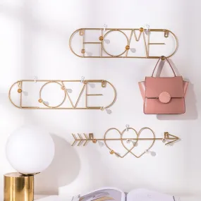 Metal Golden Hook Wall 
