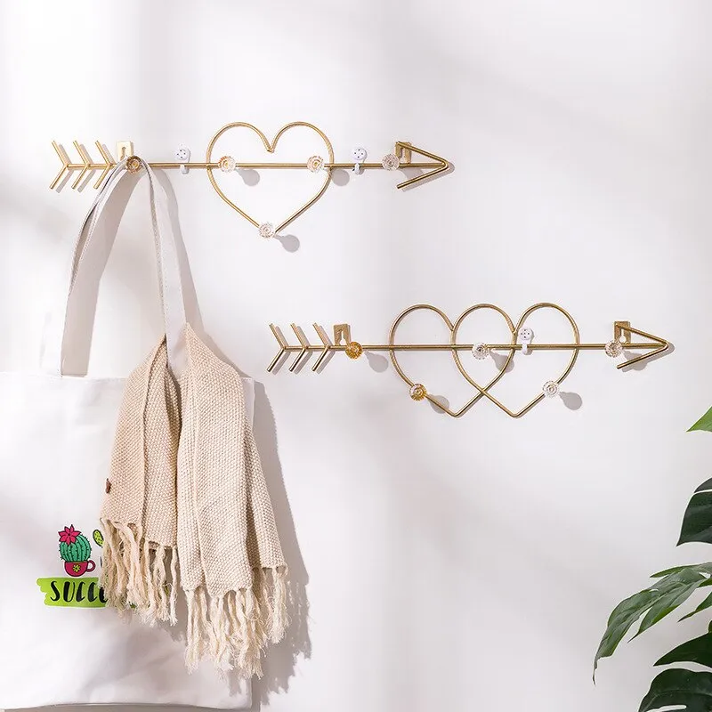 Metal Golden Hook Wall 