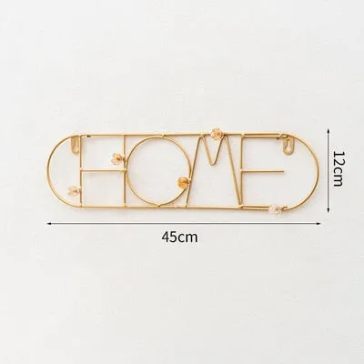 Metal Golden Hook Wall 