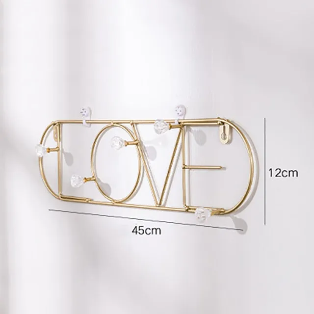 Metal Golden Hook Wall 