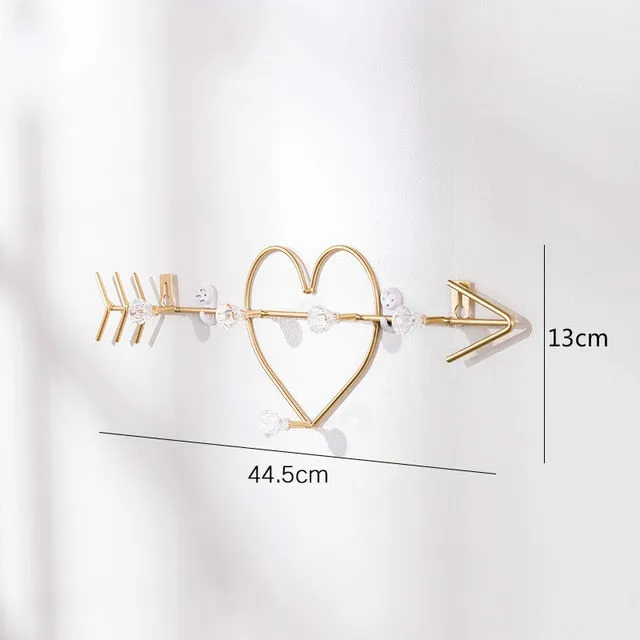 Metal Golden Hook Wall 