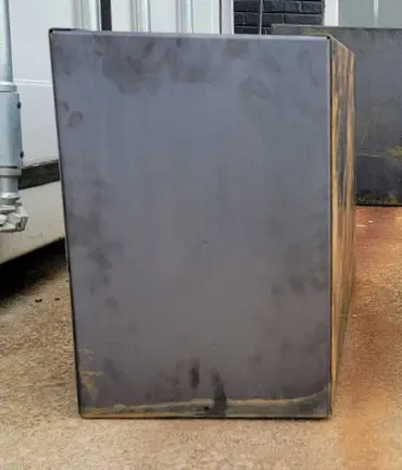Metal Trough Planter - 30" x 12" x 18" Large Rectangular Planter - 18" Deep Perennial Planter Pot - Raw Steel Will Develop Natural Rusty Patina - Minimalist