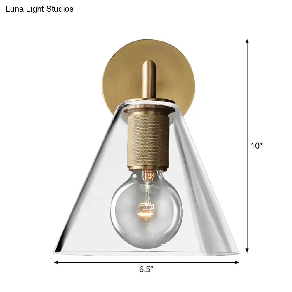 Minimalist Bronze Wall Sconce with Glass Shade Options