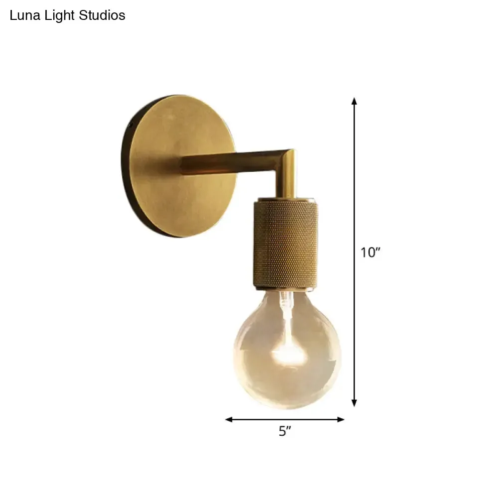 Minimalist Bronze Wall Sconce with Glass Shade Options