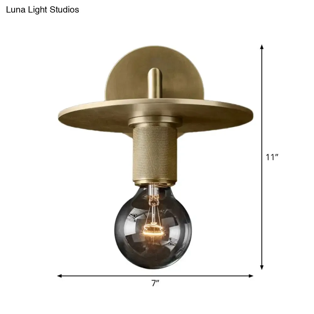 Minimalist Bronze Wall Sconce with Glass Shade Options