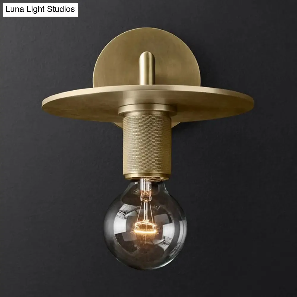 Minimalist Bronze Wall Sconce with Glass Shade Options
