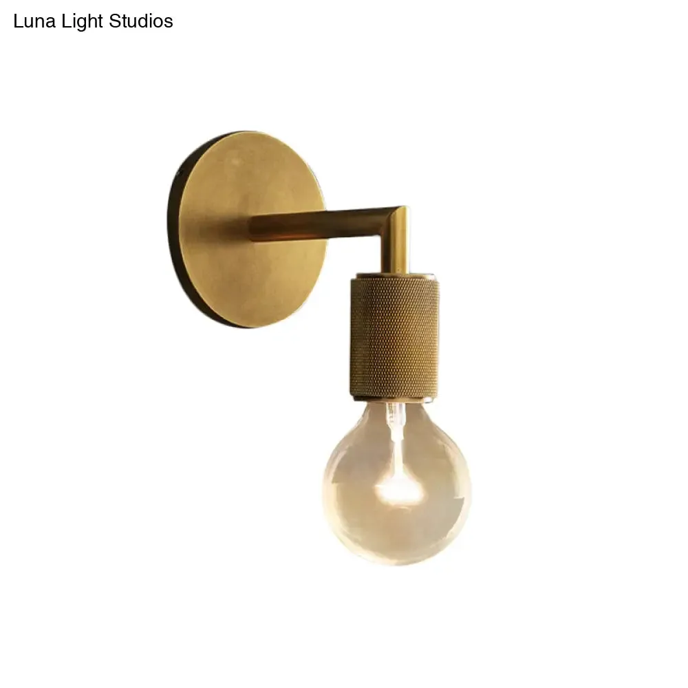 Minimalist Bronze Wall Sconce with Glass Shade Options