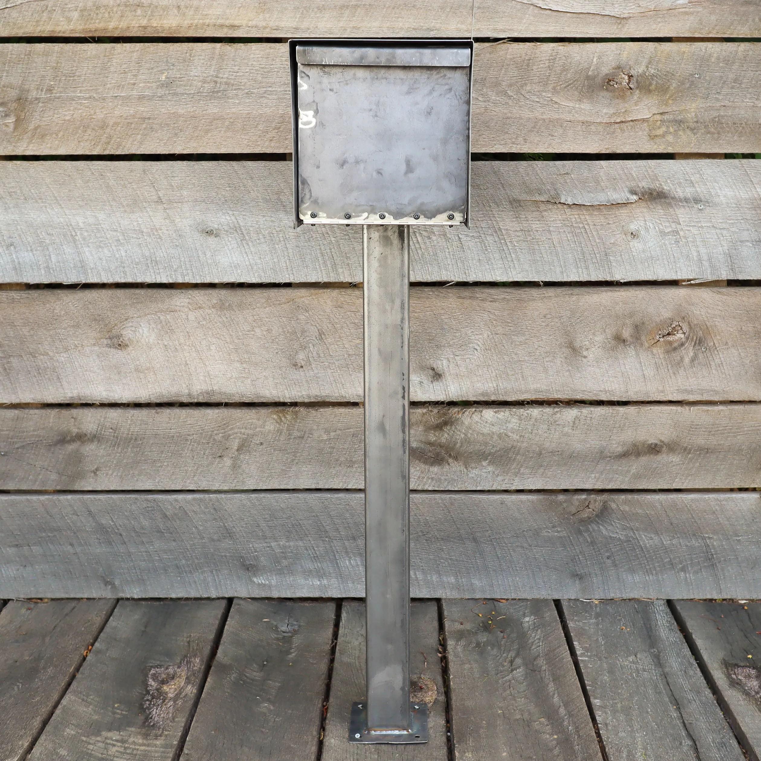 Minimalist Steel Mailbox - Metal Address Mail Box - Letter Box Post