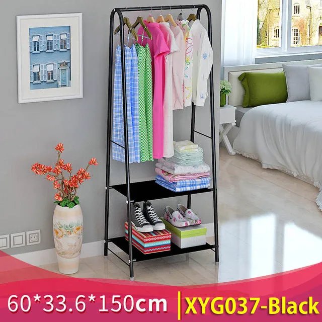 Modern minimalist fashion creative standing livingroom storage furniture hanger racks stainless steel multi-functional coat rack
