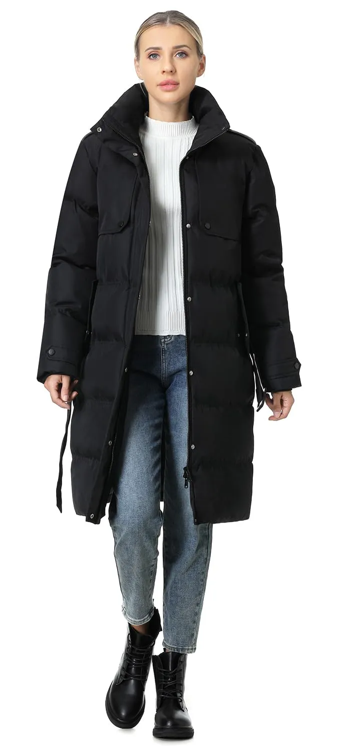 MOERDENG Women's Waterproof Long Winter Coat Warm Puffer Jacket Thickened Down Parka Maxi Coat