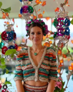 Multicolour Cropped Cardigan