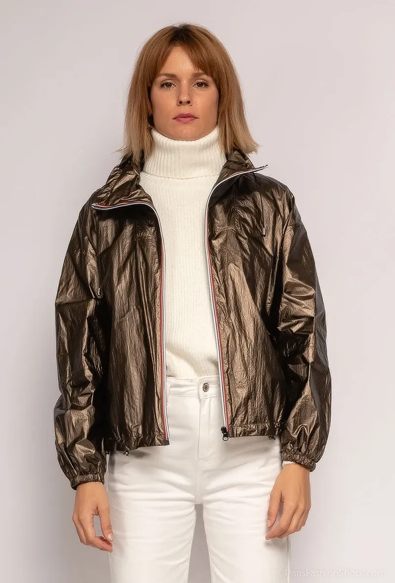 Parka courte irisée