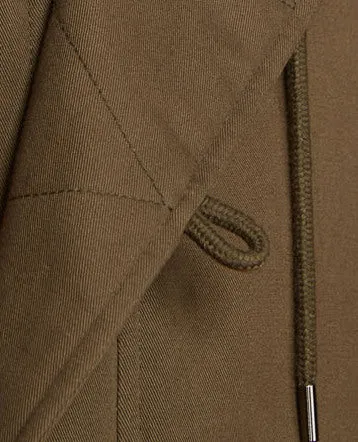 Parka en coton technique à capuche fourrure